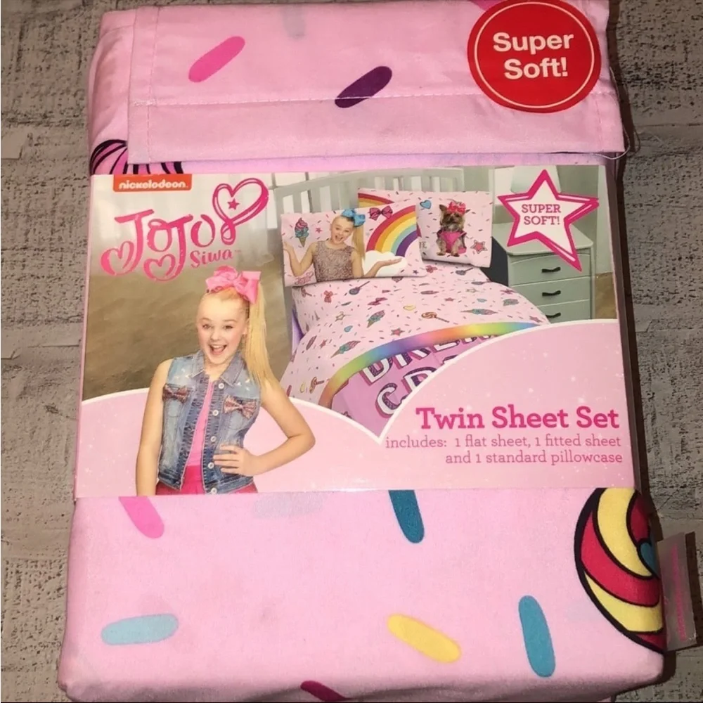 Nickelodeon JoJo Siwa Pink Twin Sheet Set